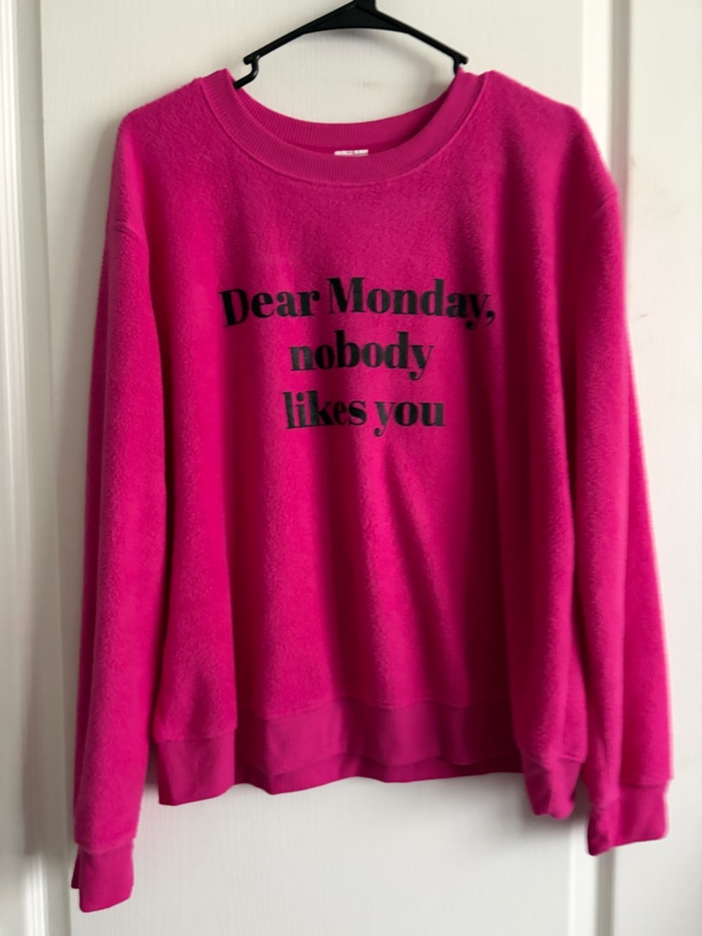 No Boundaries Hot Pink Graphic Crewneck Sweater
